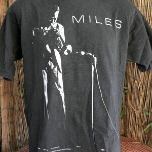 90's Vintage 1992 MILES DAVIS T Shirt Large With Fruit Of The Loom Tag